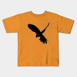 Silhouette of a hovering Kestrel Kids T-Shirt